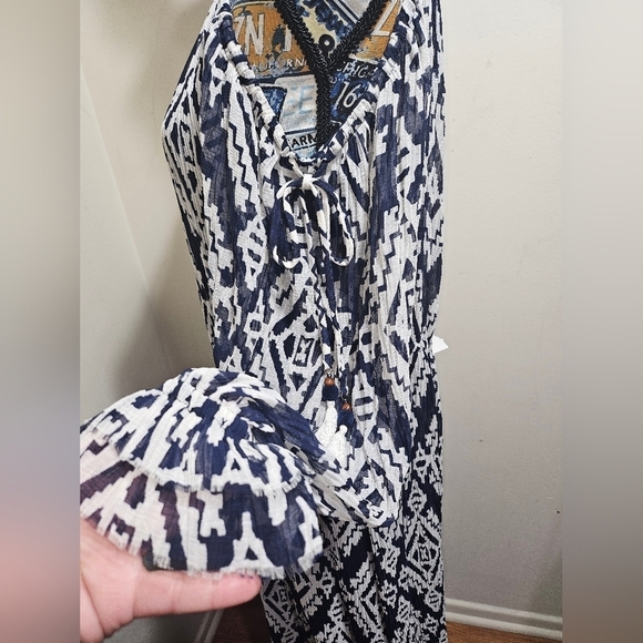 NWT Tory Burch Katherine Dress Medium Cold Shoulder Maxi - Picture 8 of 8